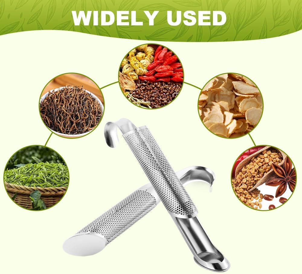 Stainless Steel Tea infuser, 2025 Upgrade Tea Artifact Creative Pipe Stainless Steel Tea Infuser with Hanging Hook Ha... - Image 6