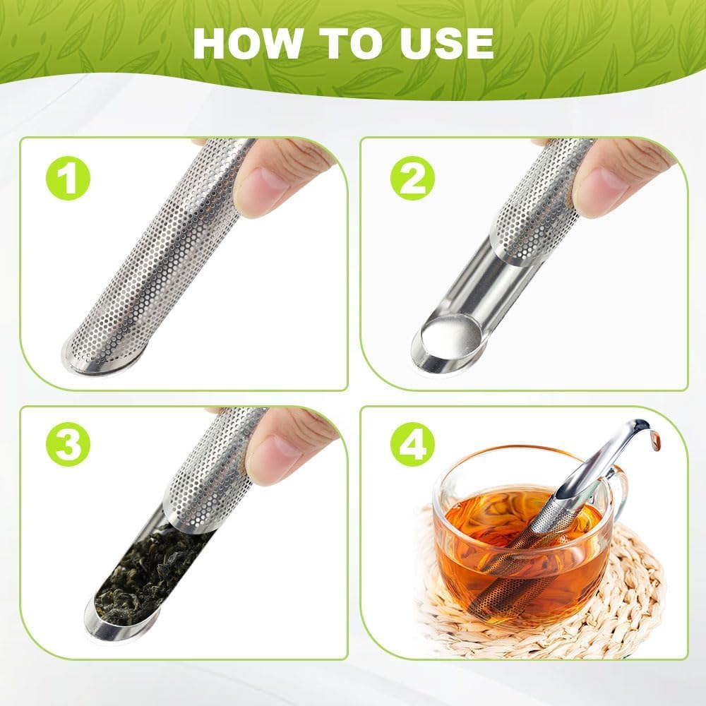 Stainless Steel Tea infuser, 2025 Upgrade Tea Artifact Creative Pipe Stainless Steel Tea Infuser with Hanging Hook Ha... - Image 5