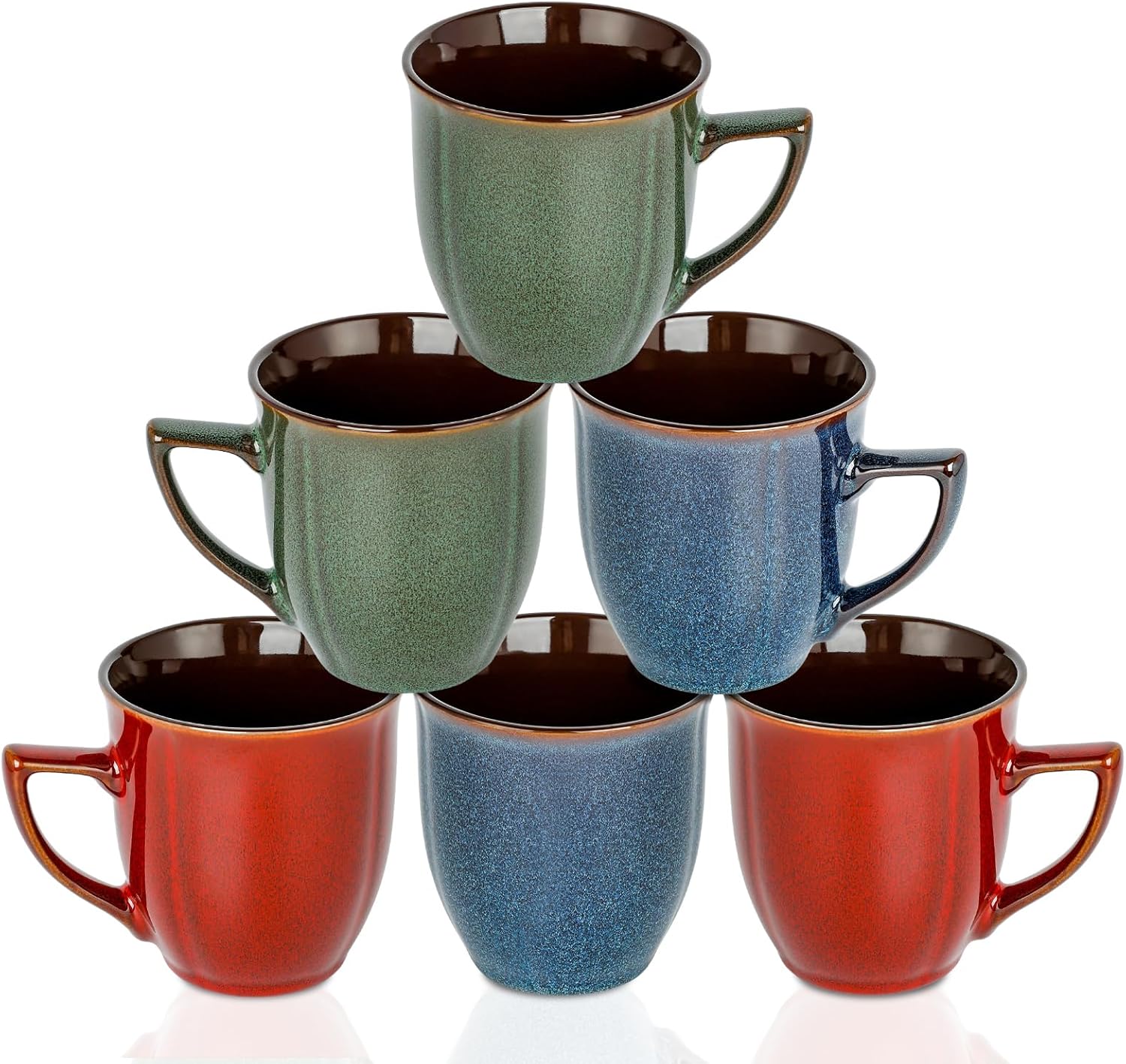 Ceramic Mugs 14 Oz,Mugs Set for Men Women, Ceramic Mugs Set with Large Handle for Coffee Tea Milk Cocoa, Coffee Cups ...