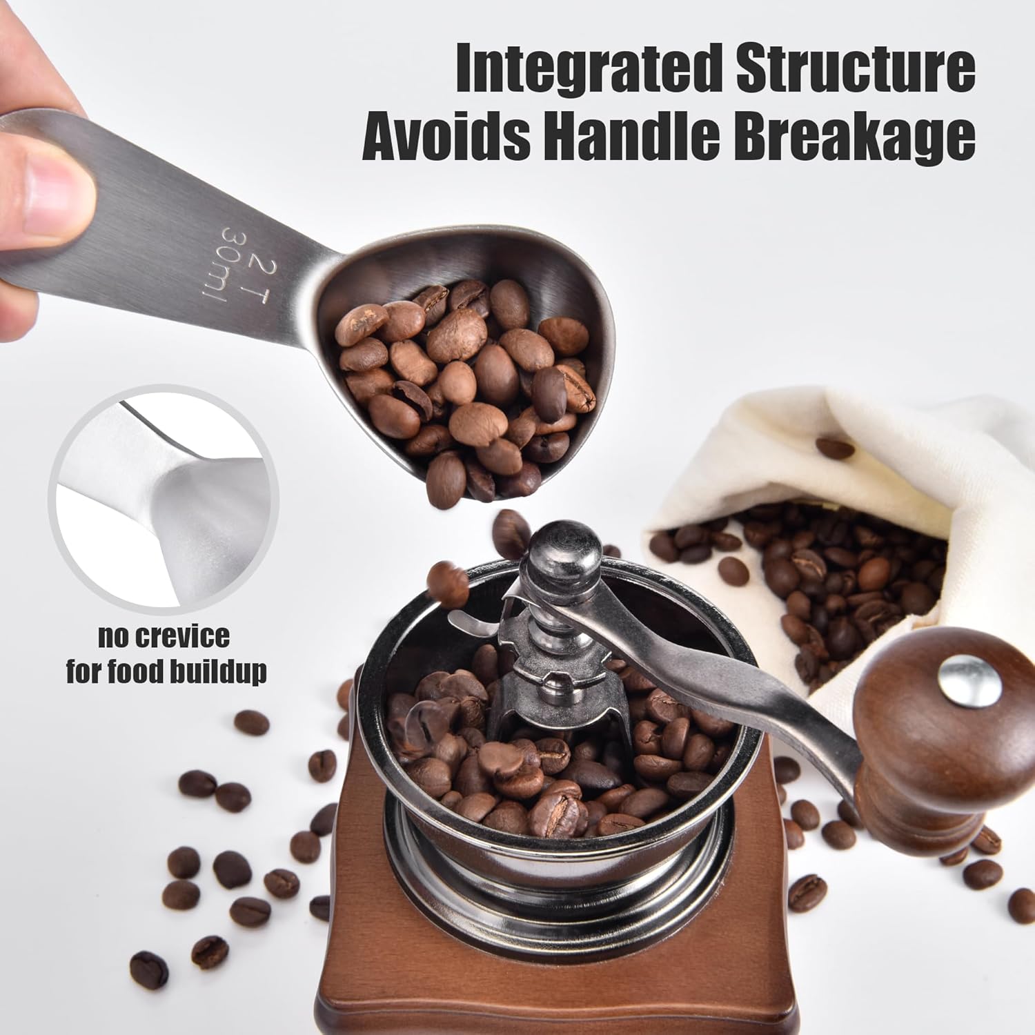 Doosu 2 Tablespoon Coffee Scoop - 18/8 Stainless Steel Heavy Duty Measuring Spoon with Short Handle, Food Grade Metal... - Image 4