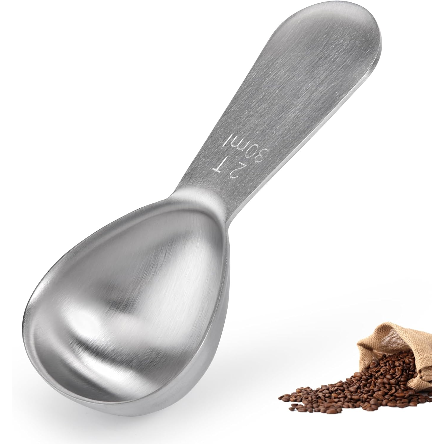 Doosu 2 Tablespoon Coffee Scoop - 18/8 Stainless Steel Heavy Duty Measuring Spoon with Short Handle, Food Grade Metal...