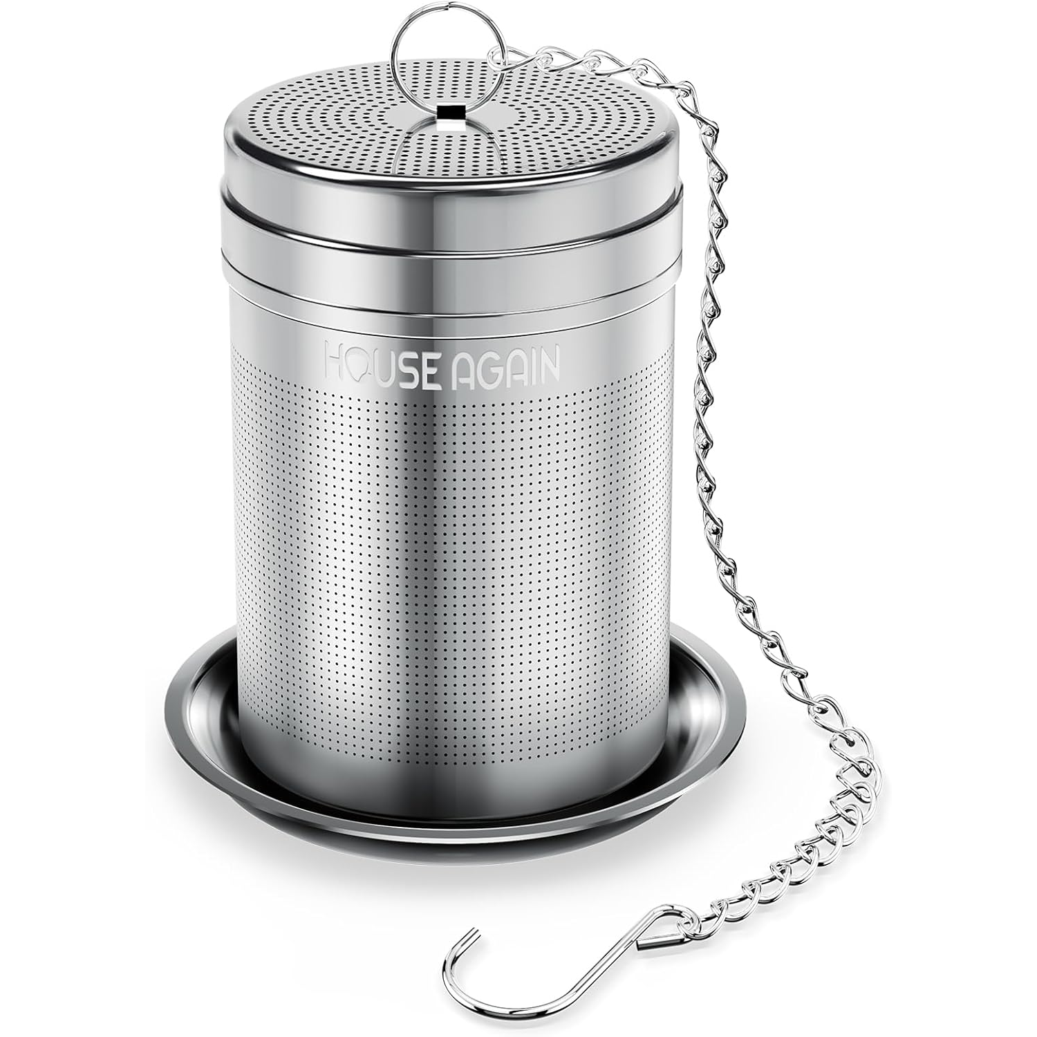 Tea Infusers for Loose Leaf Tea, Extra Fine Mesh Tea Strainer, Updated Slim Threaded Lid 304 Stainless Steel Tea Stee...